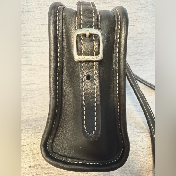Coach Vintage 1999 Black Mimosa Zip Leather Crossbody Camera Bag - 9” x 5.5” - Picture 6 of 12